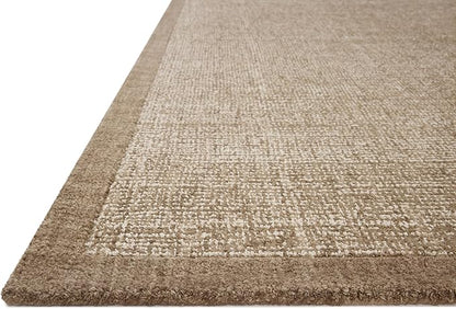 Loloi Magnolia Home by Joanna Gaines Henley Collection HNY-01 Ivory/Brown 5'-0" x 7'-6" Area Rug