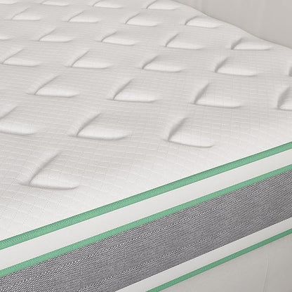 Novilla King Mattress 12 Inch Hybrid Mattress in a Box, Innerspring Mattresses with Gel Memory Foam for a Cool Sleep, Pressure Relief, Medium Firm with Pillow Top, Groove
