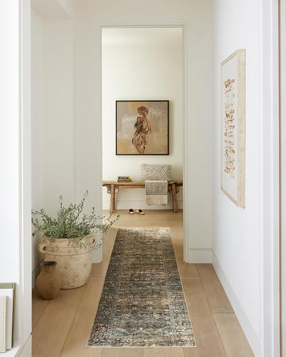 Loloi Amber Lewis Morgan Collection MOG-05 Spice/Lagoon 9'-6" x 13'-6" 38" Thick Area Rug feat. CloudPile, Neutral, Room Décor, Vintage Inspired, Livingroom, Bedroom, Dining Area