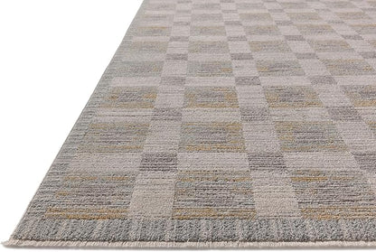 Loloi Amber Lewis Cali Collection CIL-07 Mist/Wheat 5'-3" x 7'-6", .25" Pile Height, Accent Rug