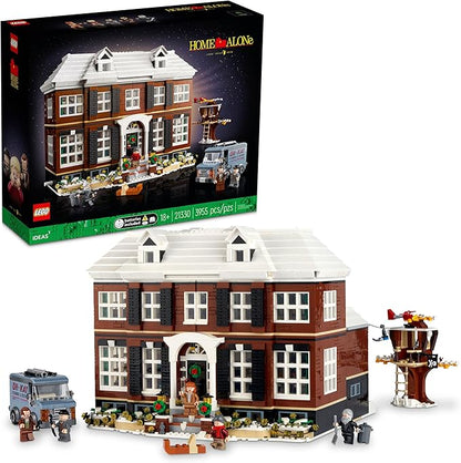 LEGO Ideas Home Alone McCallisters' House Building Set for Adults - Collectible Movie Model Kit for Office or Bookshelf Decor - Gift for Christmas - W/ 5 Minifigures - 21330