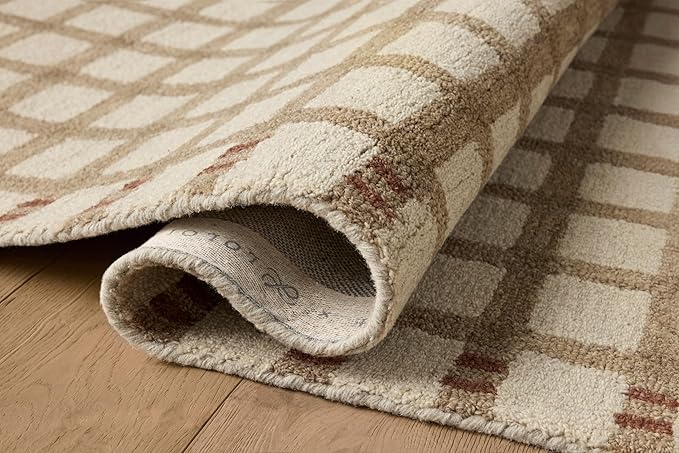 Loloi Magnolia Home by Joanna Gaines Waylon Collection WAY-02 Natural/Rust 2'-6" x 7'-6" Runner Rug