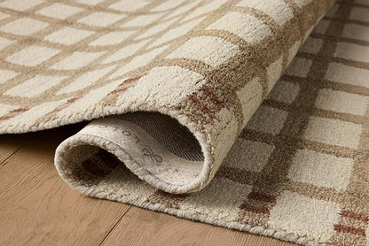 Loloi Magnolia Home by Joanna Gaines Waylon Collection WAY-02 Natural/Rust 3'-6" x 5'-6" Accent Rug
