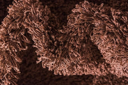 Unique Loom Solid Shag Collection Area Rug (7' 10" x 10' Rectangle, Chocolate Brown)
