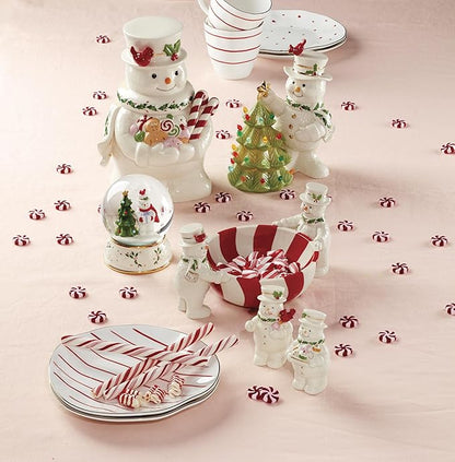 Lenox 896362 Happy Holly Days Snowman Cookie Jar, Christmas & Holiday Decor