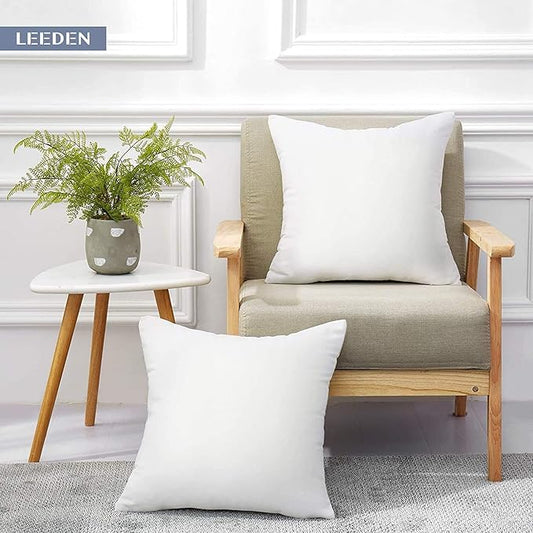Leeden 28 x 28 Pillow Inserts (Set of 2) - Throw Pillow Inters with 100% Cotton Cover - 28 Inch Square Decorative Pillows for Sofa, Couch, Bed and Home Decor