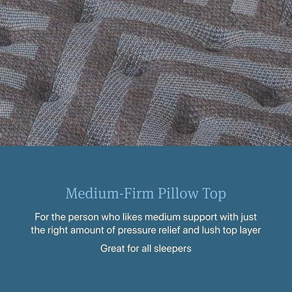 Beautyrest Days End Medium Firm Pillow Top 14.75" Mattress - Queen - Cooling Tech, Supportive Durable Pocketed Coils, Pressure Relief, Motion Separation; 100 Night Sleep Trial and 10 Year Warranty