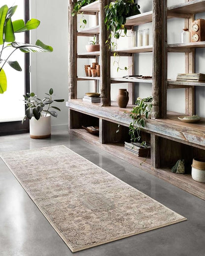 Loloi Teagan Collection TEA-03 Ivory/Sand 2'-8" x 13' Runner Rug, Large, Soft Neutral Rug, High-Traffic for Living Room, Bedroom, Home Office, Dining Area