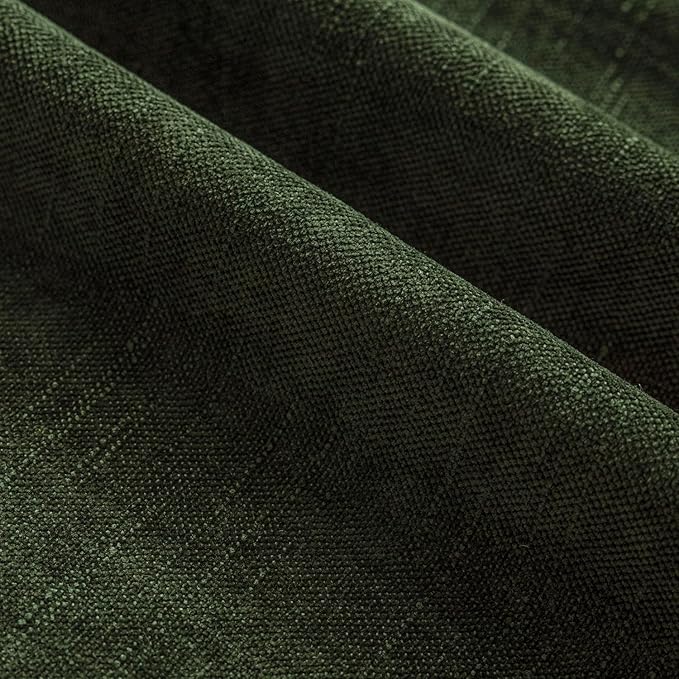 Foindtower Pack of 2 Soft Textured Chenille Throw Decorative Pillow Covers Square Accent Solid Cushion Cover Neutral Farmhouse Pillow Case for Couch Sofa Bedroom Living Room 26x26 Inch,Dark Green