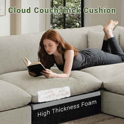 Modular Sectional Sofa,1-Seater Extra Comfty Deep-Seat-Filled Couch,Modern Couches for Living Room, Apartment,Office,Small Space