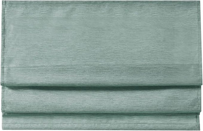 Madison Park Cordless Roman Shades Faux Silk Shade with Sheen 1-Panel Privacy, Room Darkening, Energy Efficient, Thermal Insulated Window Blind for Bedroom, Living Room Décor, 27"W x 64"L Como, Green