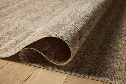 Loloi Amber Lewis Molly Collection MOL-01 Natural/Denim 8'-6" x 12' Low Pile Area Rug