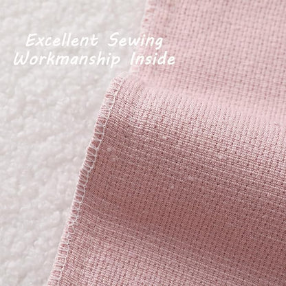 FUTEI Pack of 2 Pink Decorative Throw Pillow Covers 24x24 Inch Soft Cozy Solid Boucle Textured European Cushion Case,Modern Home Decor for Couch Bed Living Room