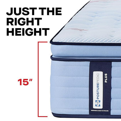 Sealy Posturepedic® Plus Glenshaw 15" Medium Pillowtop Innerspring Mattress - Twin Long