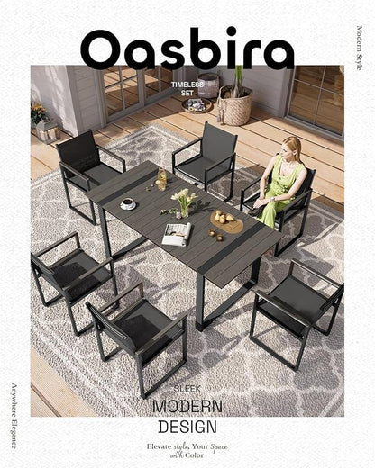 Outdoor Dining Chairs Set of 2, Aluminum Patio Dining Chiars with Textilene Mesh, 2 Piece Outdoor Chiars for Garden, Backyard, Deck (Charcoal)