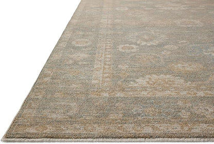 Loloi Chris Loves Julia Louisa Collection LOI-04 Lagoon/Ivory 2'-3" x 3'-10", .38" Pile Height, Accent Rug