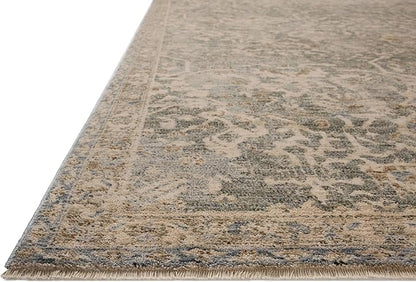 Loloi Magnolia Home by Joanna Gaines Junie Collection JUE-01 Blue/Natural 2'-7" x 10'-0", .38 Pile Height, Runner Rug