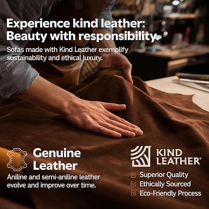 SIMPLIHOME Livingston 76-inch Wide Sofa in Sienna Top Grain Genuine Leather, Handcrafted Mid-Century Modern Loveseat for Living Room, Compact 2-Seater with Feather-Wrapped Cushions