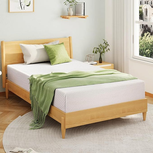 EGOHOME 5 Inch Full Size Mattress for Kids, Memory Foam Mattress with Cooling Green Tea Gel, Relieve Pressure with Medium Firm Support, CertiPUR-US Certified, 75''L x 54''W, White