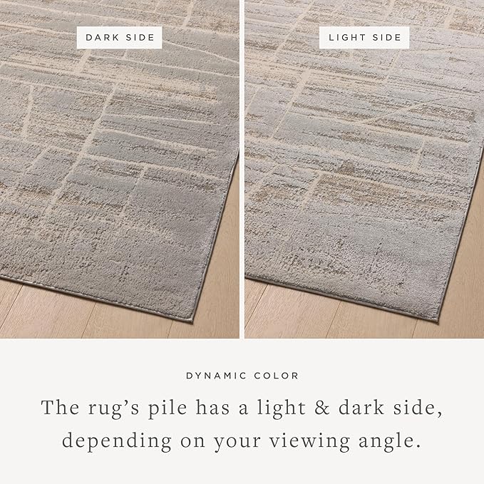 Loloi Amber Lewis Monty Collection MOT-07 Natural/Mist 11'-6" x 15', .50" Pile Height, Area Rug