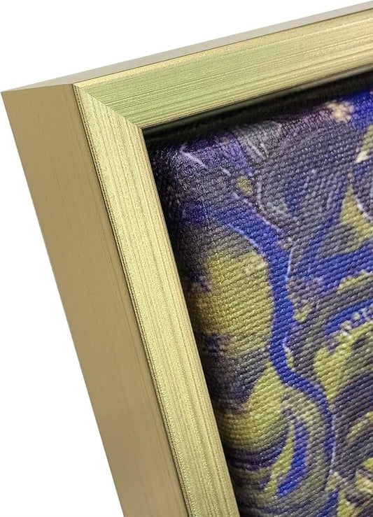 Wieco Art Framed Art Giclee Canvas Prints of Starry Night by Vincent Van Gogh Paintings Reproduction Post-Impressionism Artwork Framed Wall Art for Living Room Home decorations