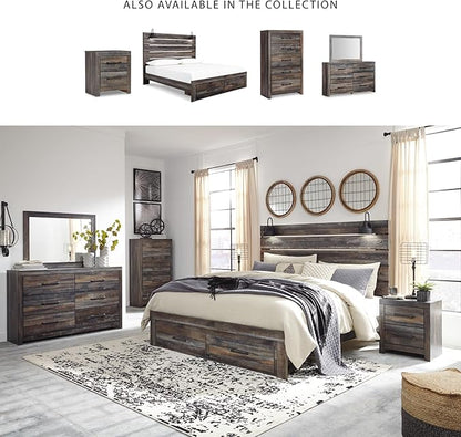 Signature Design by Ashley Drystan Casual 5 Drawer Chest, Dark Brown & Gray