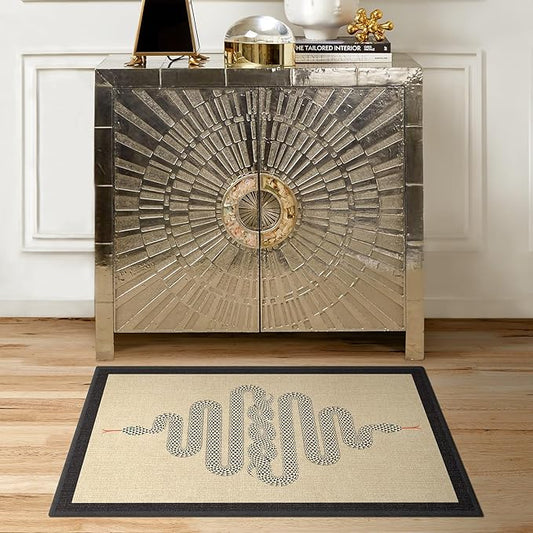 RUGGABLE x Jonathan Adler Machine Washable Modern Area Rug – Venom Neutral 2x3, Stain-Resistant, Non-Slip – Small Rugs for Living Room, Bedroom, Hallway, Entryway & Bathroom–with Standard Pad
