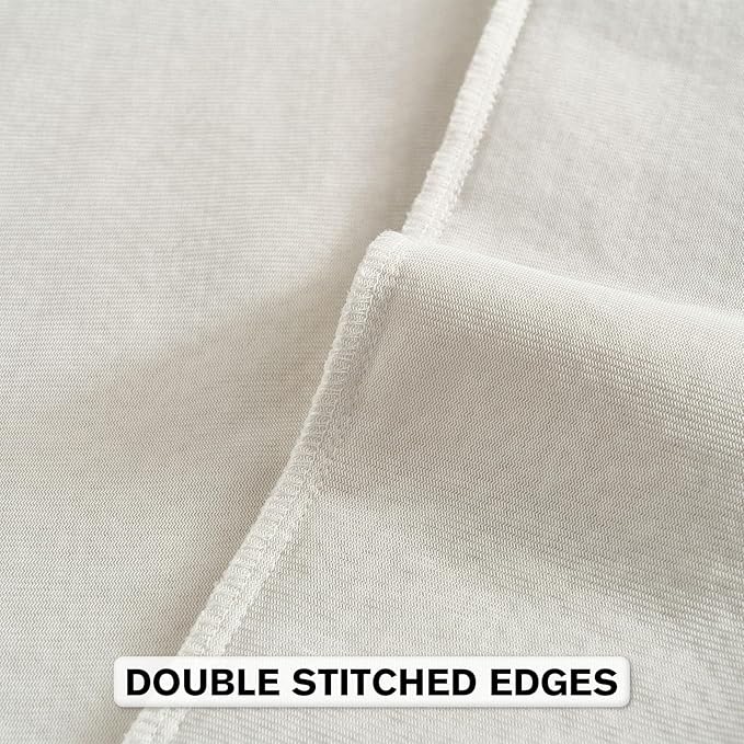 FUTEI Cream Chenille Throw Pillow Covers 20x20 Inch Set of 2,Soft Striped & Diamond Textured Cushion Cases,Modern Home Decor for Couch Living Room