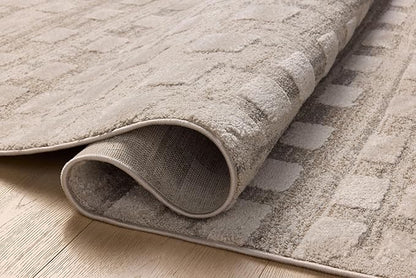 Loloi Amber Lewis Monty Collection MOT-06 Pebble/Beige 6'-7" x 9'-3" Area Rug