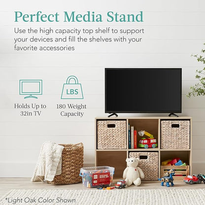 Best Choice Products 6-Cube Storage Organizer, 11in Shelf Opening, Bookcase, Display Shelf, Customizable w/ 3 Removable Back Panels – Greige