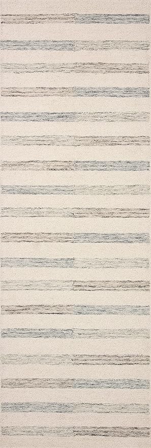 Loloi Chris Loves Julia Chris Collection CHR-05 Ivory/Slate 2'-6'' x 7'-6'', .50" Pile Height, Runner Rug