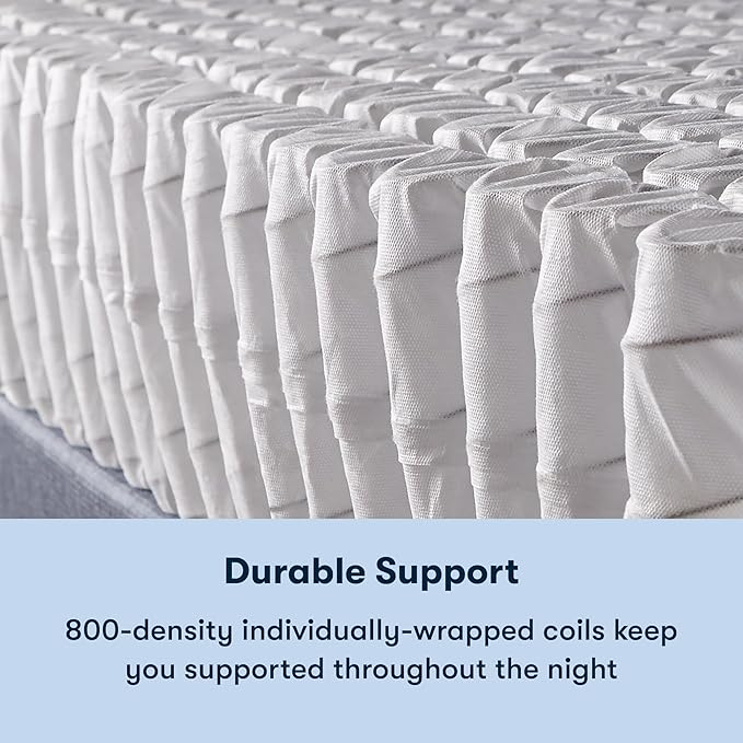 Serta Sleeptrue Medium 12" King Hybrid Mattress in a Box, Cooling, Breathable, and Pressure Relieving - 100 Night Trial, CertiPUR-US Certified and 10 Year Limited Warranty