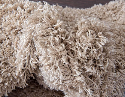 Unique Loom Solid Shag Collection Area Rug (4' 1" x 6' 1" Rectangle, Taupe)