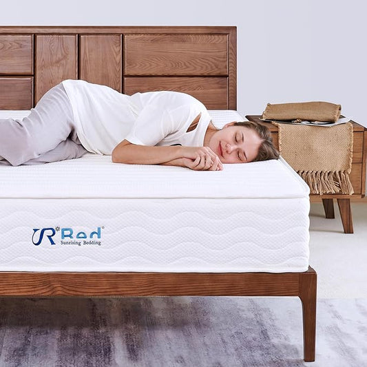 Sunrising Bedding 8” Natural Latex Queen Mattress, Individually Encased Pocket Coil, Firm, Supportive, Naturally Cooling, Organic Mattress, 120-Night Free Trial, 20-Year Warranty