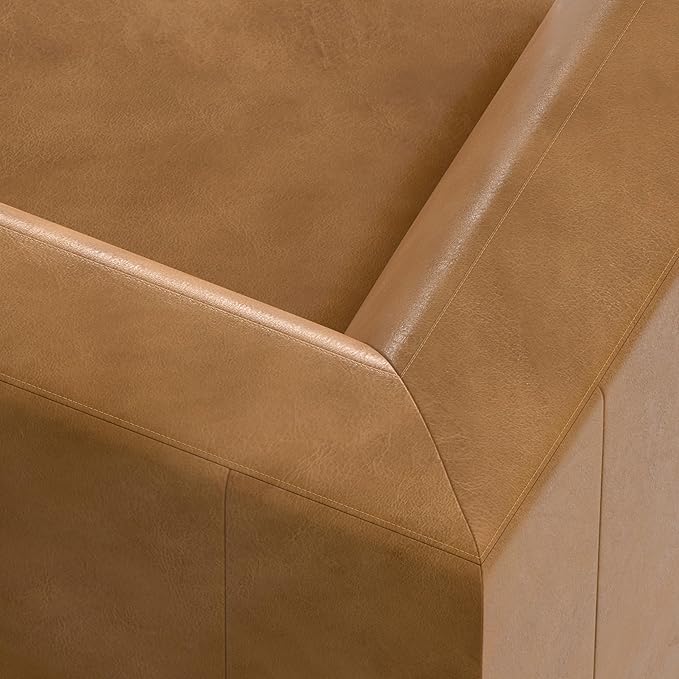SIMPLIHOME Rex U-Shaped Sectional Modular Sofa in Full-Grain Genuine Leather, Sienna, 144-inches Wide, Handcrafted Modern-Style Large Leather Couch for Living Room
