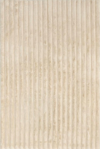nuLOOM 3'9" x 6' Cozy Plush Area Rug, Machine Washable, Non-Slip, Soft Fluffy Shag Carpet for Living Room Bedroom Kids Room Nursery Home Decor, Kai Beige