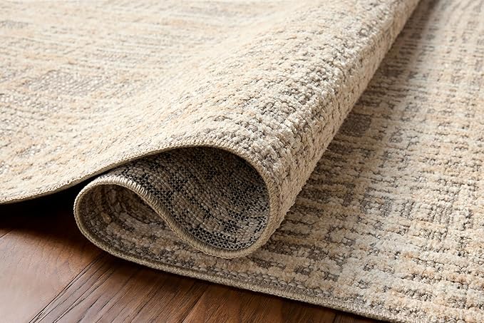 Loloi Amber Lewis Bexley Collection BEX-07 Natural/Dove 2'-7" x 4' Accent Rug Neutral, Textured, Living, Bedroom, Dining, Carpet