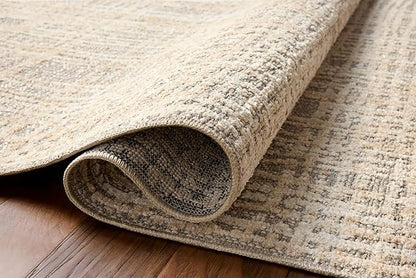 Loloi Amber Lewis Bexley Collection BEX-07 Natural/Dove 7'-10" x 10' Area Rug Neutral, Textured, Living, Bedroom, Dining, Carpet