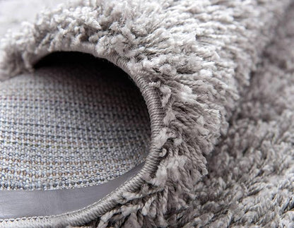 Unique Loom Solid Shag Collection Area Rug (6' 1" x 9' Rectangle, Cloud Gray)