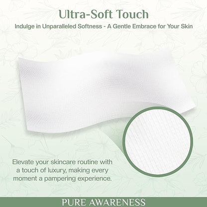 60 Disposable Face Towels - Ideal for Sensitive Skin, Makeup Removal, Soft, Thick, Biodegradable - Cruelty-Free