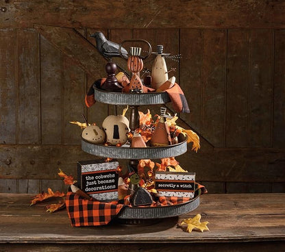 Primitives by Kathy Jack Decorative Chunky Sitter Great for Halloween and Fall Decorations, 4"x6.75"x1", Multicolor