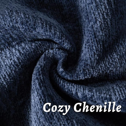 Navy Blue Decorative Throw Pillow Covers 12x20 Inch Set of 2 Cozy Soild Chenille Cushion Cases Soft Textured Lumbar Couch Pillows Cover Boho Accent Farmhouse Pillowcases for Sofa Bed