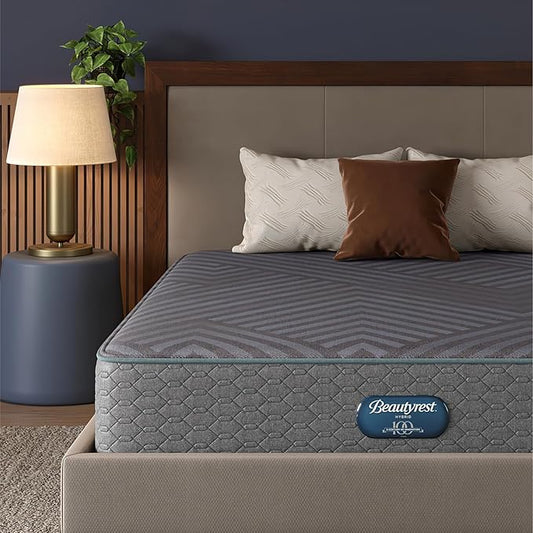 Beautyrest Days End Medium Firm 12" Hybrid Mattress - Cal King - Cooling Tech, Supportive Durable Pocketed Coils, Pressure Relief, Motion Separation; 100 Night Sleep Trial and 10 Year Warranty
