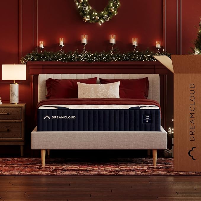 DreamCloud Classic 12" California King Mattress - Memory Foam (New Version) - 365 Night Trial - Fiberglass Free - Forever Warranty - Mattress in a Box - CertiPUR-US® Certified