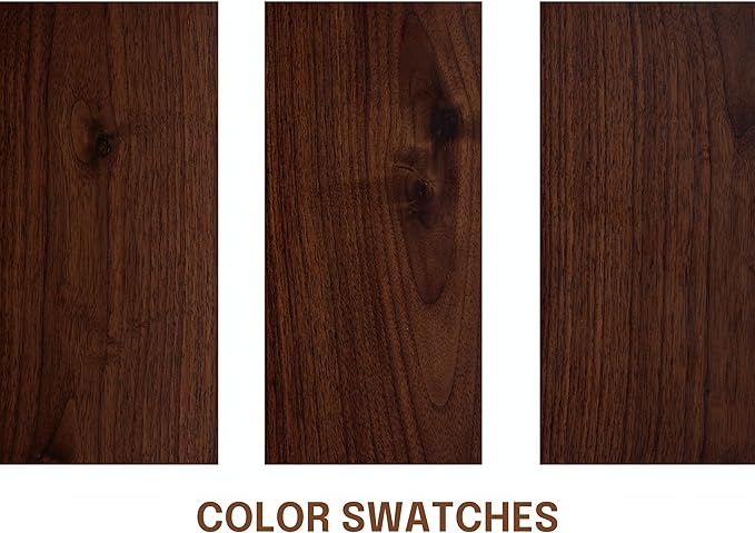 NTC Inno Wooden Bed Frame with Headboard, Solid Oak and Rubber Wood Foundation with Silent Slats and Wood Central Supports, 1000 Lb Capacity, Effortless Assembly, Queen - Dark Walnut
