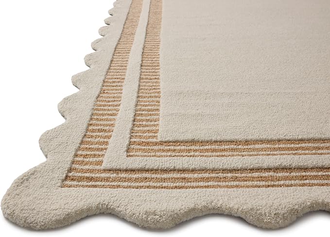 Loloi Chris Loves Julia Scottie Collection SCO-01 Ivory/Rust 7'-9" x 9'-9", .87" Pile Height, Area Rug