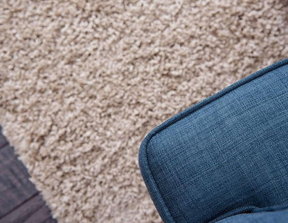 Unique Loom Solid Shag Collection Area Rug (2' 6" x 19' 8" Runner, Taupe)