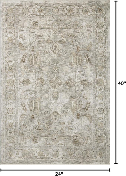 Loloi Amber Lewis Honora Collection HON-06 Grey/Taupe 2'-0" x 3'-4" Accent Rug