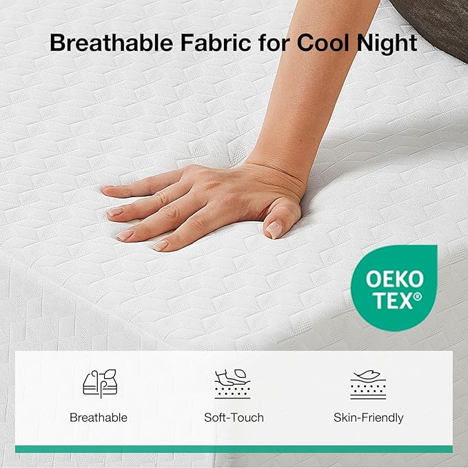 Novilla Full Size Mattress, 10 Inch Memory Foam Mattress Full for Pressure Relief & Comfort Sleep, Natural Fiber Infused for Cooling Refreshing Feel, CertiPUR-US Certified Mattress in a Box, Plush