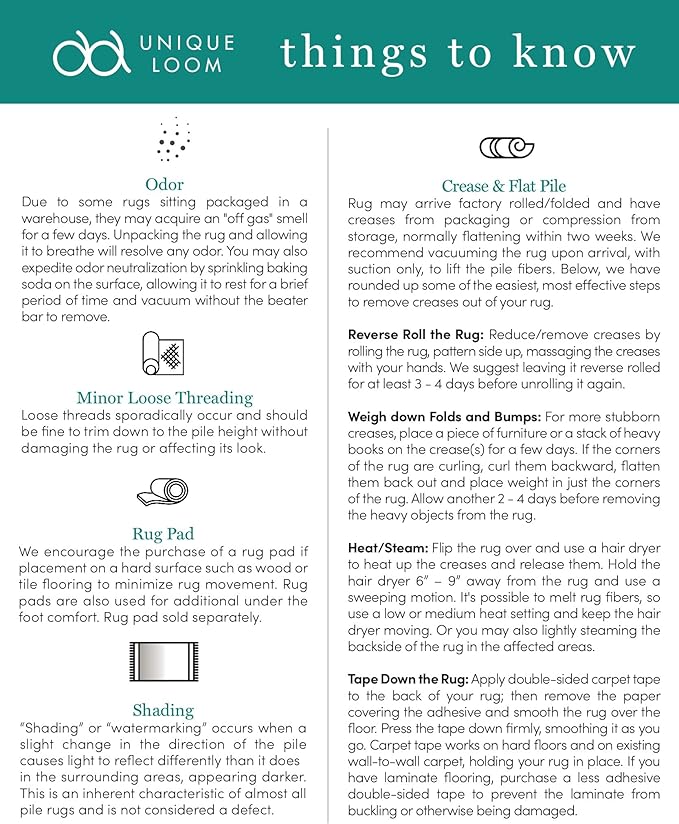 Unique Loom Trellis Frieze Collection Area Rug - Geometric (6' x 9', Blue Multi/ Ivory)